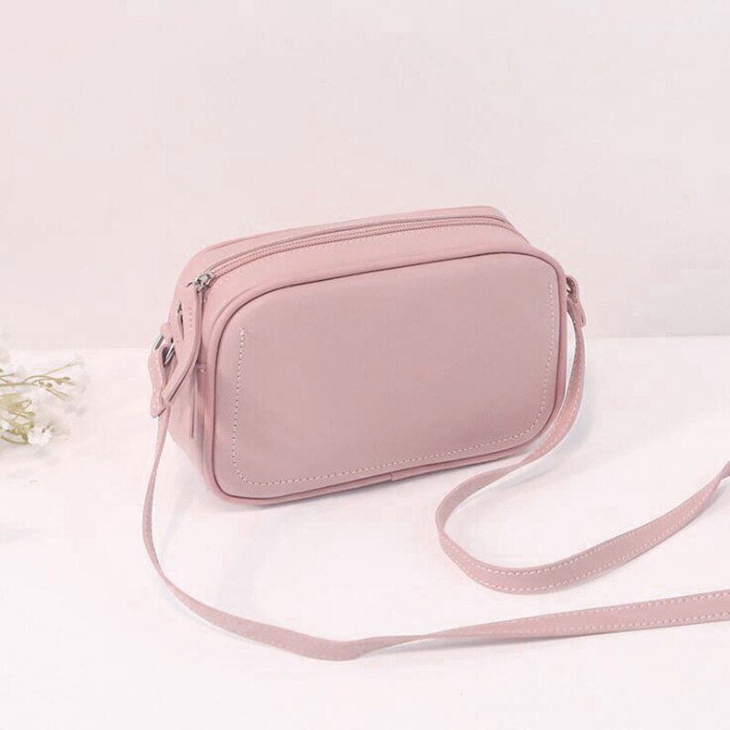 Bolso pequeño con solapa cuadrada, bandoleras cruzadas para mujer, bolsos de hombro de cuero, bolsos de famosa: pink