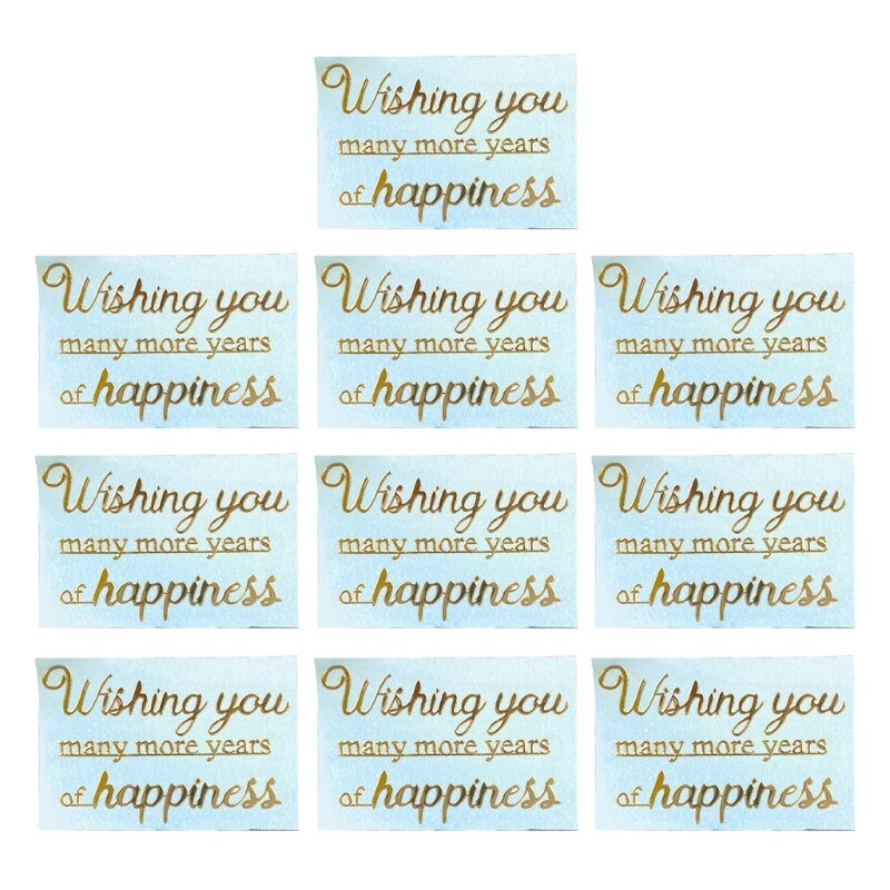 10 bögen mit englischen buchstaben, segensworten, metallaufklebern, epoxidharzformfüllung: 199