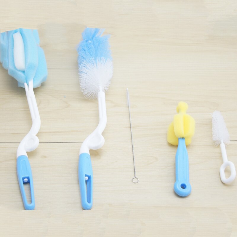 Escova para garrafa 360 graus, esponja garrafa escova de mamilos canudo criança multifuncional bico de esponja tubo de limpeza