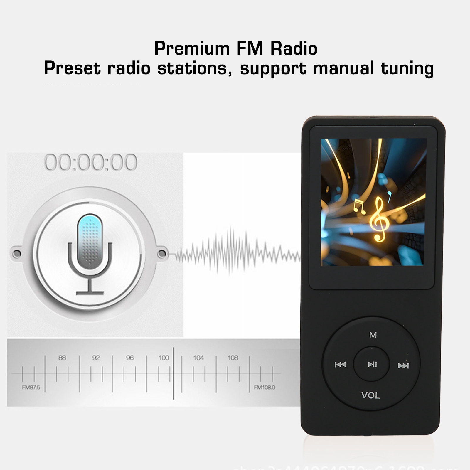MP3 MP4 Player 1.8in Screen 8GB Memory 64GB Expandable 30 Hours Playback Multi Function Sports Music Player Sports Music Player