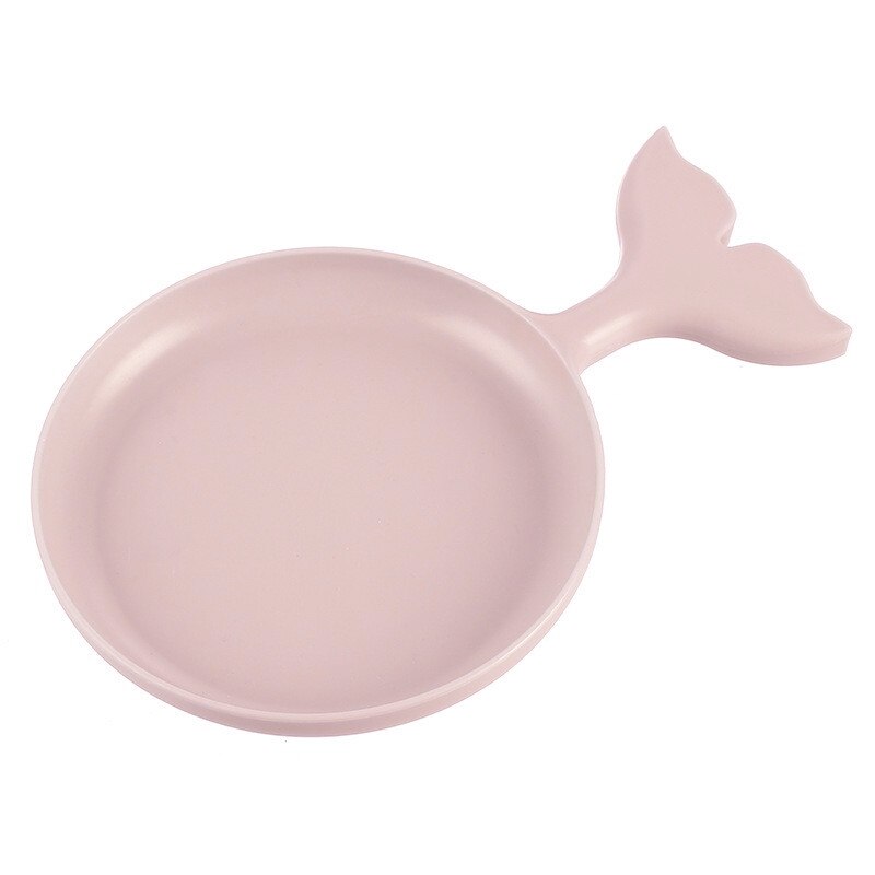 Assiette de fruits dessin animé petit poisson forme Snack assiette fruits secs bonbons Collection panier moderne Table basse boîte de rangement.: pink