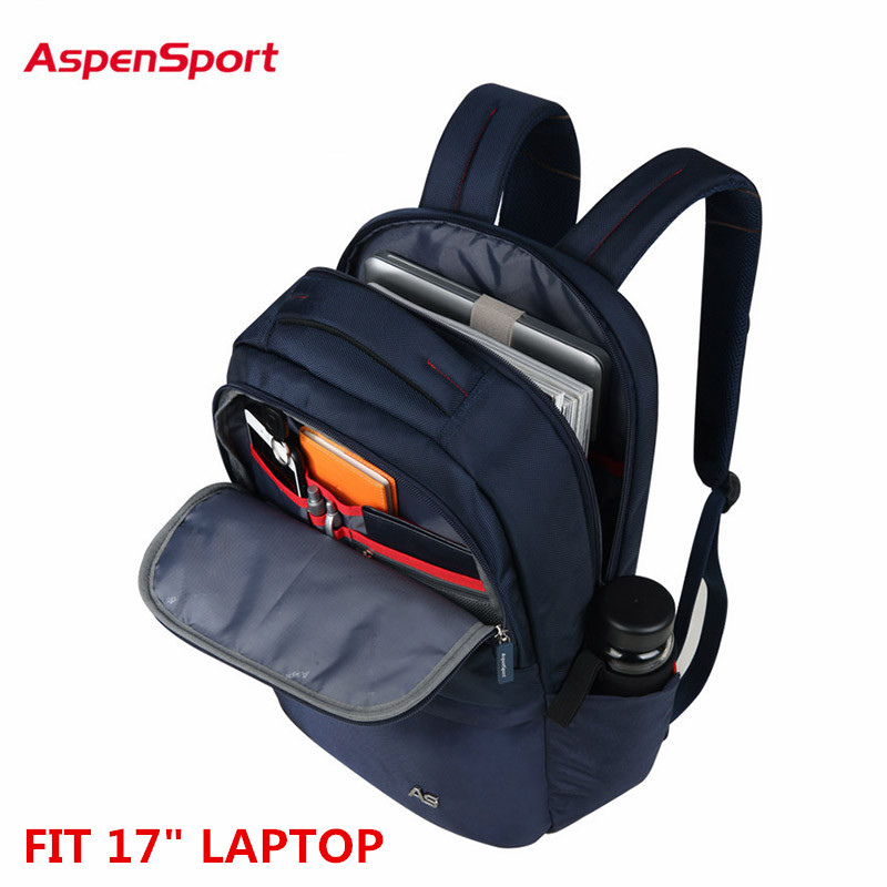 Sacs d'école en Nylon imperméables AspenSport 17 pouces sac à dos pour ordinateur portable sacs de voyage pour hommes sacs à dos capacité sac à dos pour femmes