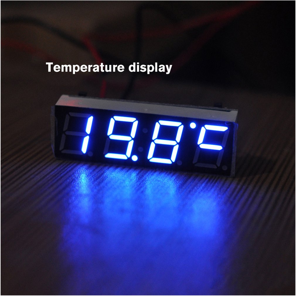 3 in 1 Digital LED Time Clock Temperature Voltage Module Mini Voltmeter Thermometer for Car Arduino Electronic DIY