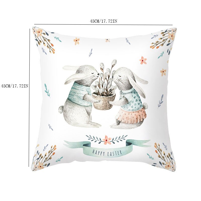 Kids Kussensloop Brief Kussenhoes 45*45 Sierkussen Covers Decor Kussens Bank Polyester Bloemen Home Decor Kussenslopen