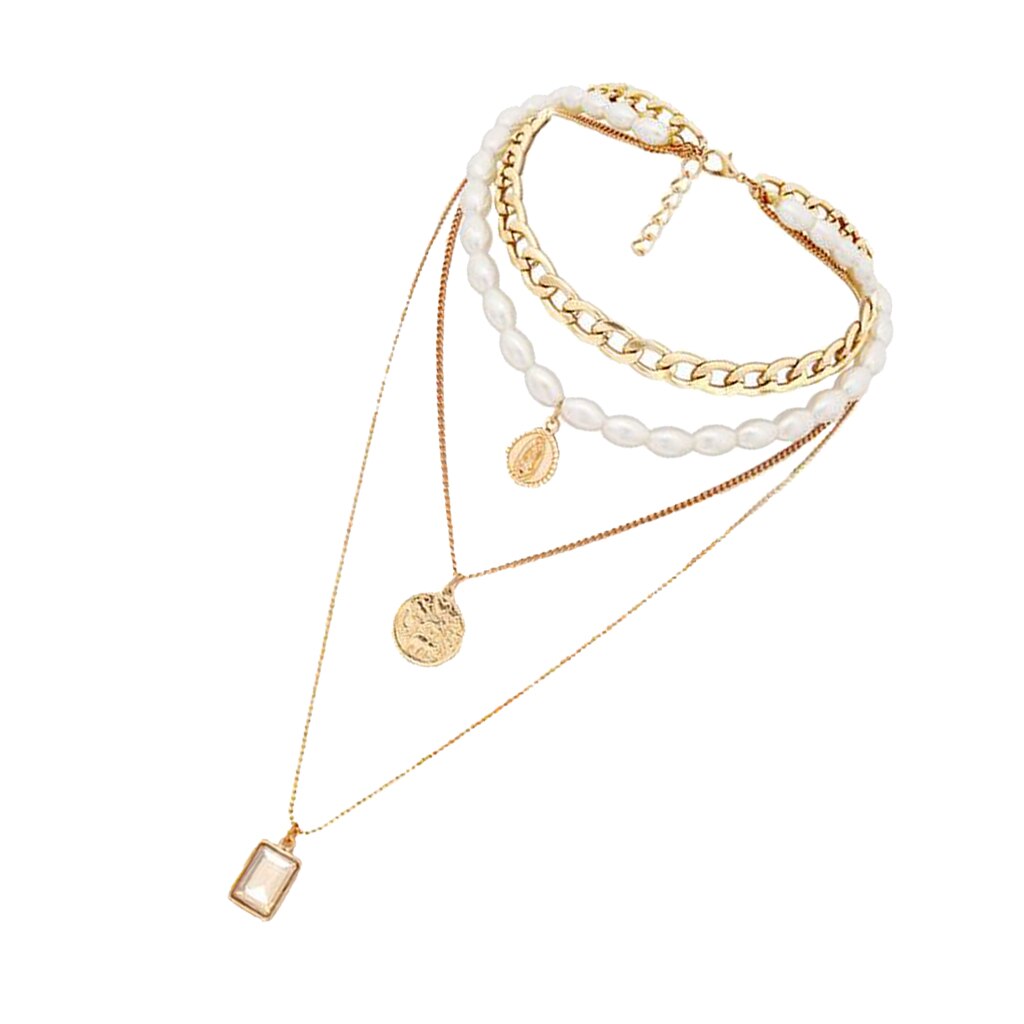 Mode Multi-Lagen Lange Trui Hanger Ketting Choker Ketting Voor Vrouwen