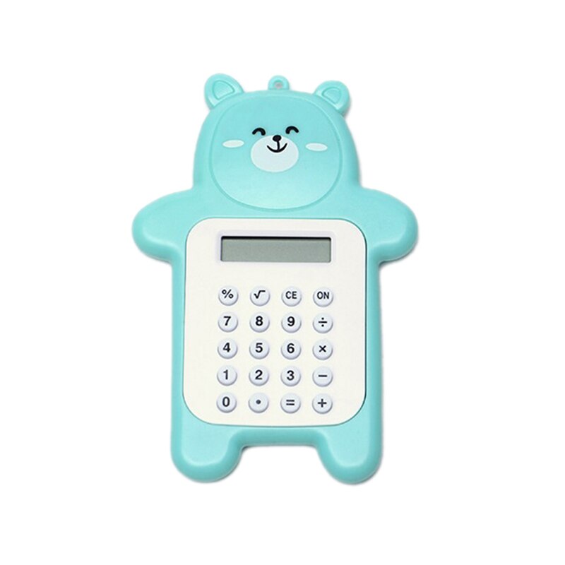 Pastel Pocket Calculator Handy Size 8 Digit Display Battery Operated Office: green