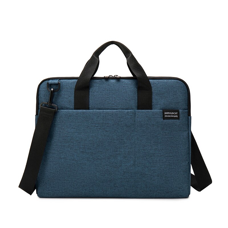 15.6inch Waterproof Business Computer bag laptop Case Portable Laptop Tote Laptop Bag: 15.6inch -Navy blue