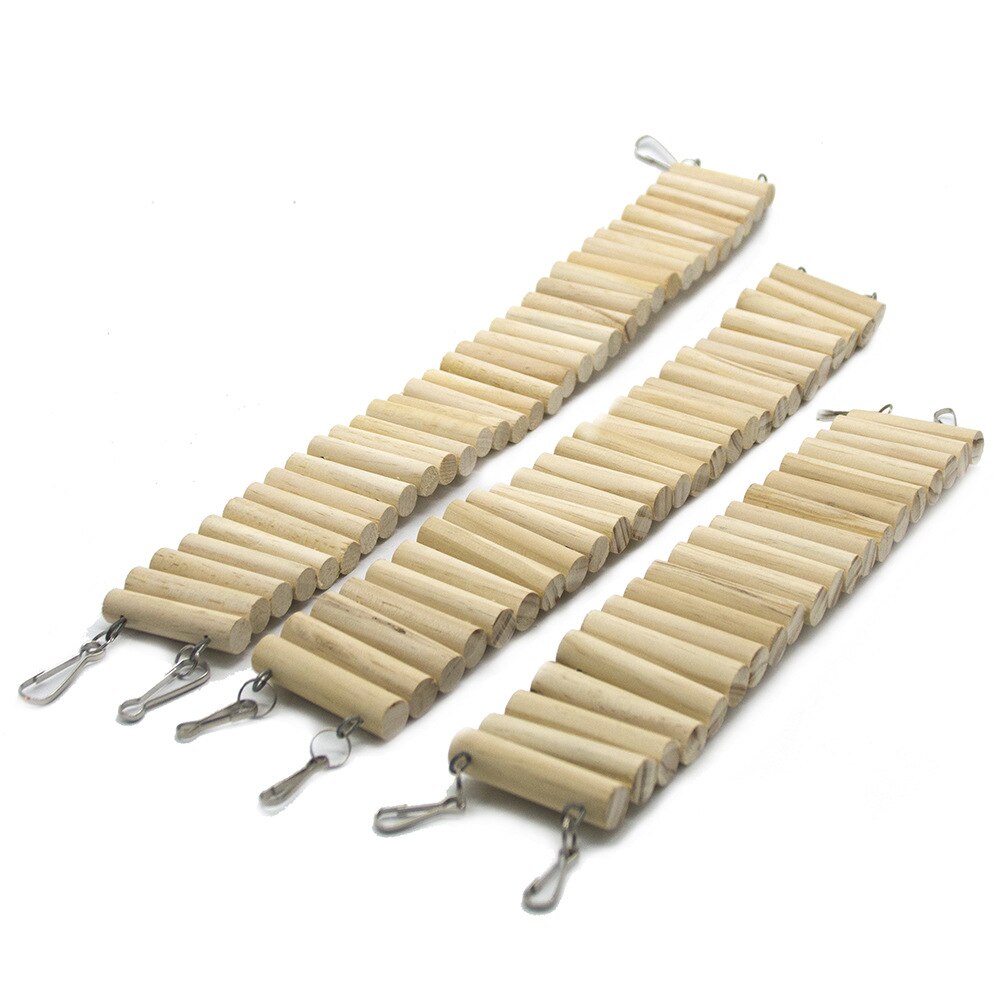Escalera de madera para pájaros y loros, juguete para escalada, hámster, para entrenamiento de mascotas, redonda, para paseo marítimo, loro, juguete para pájaros de colores