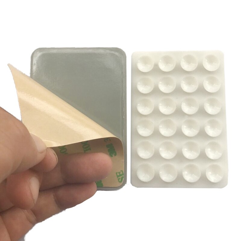 Kleine Stap Siliconen Telefoon Stickers Magic Sucker Enkelzijdige Vierkante Met Lijm Zuignap Sticker Mobiele Telefoon Accessoires