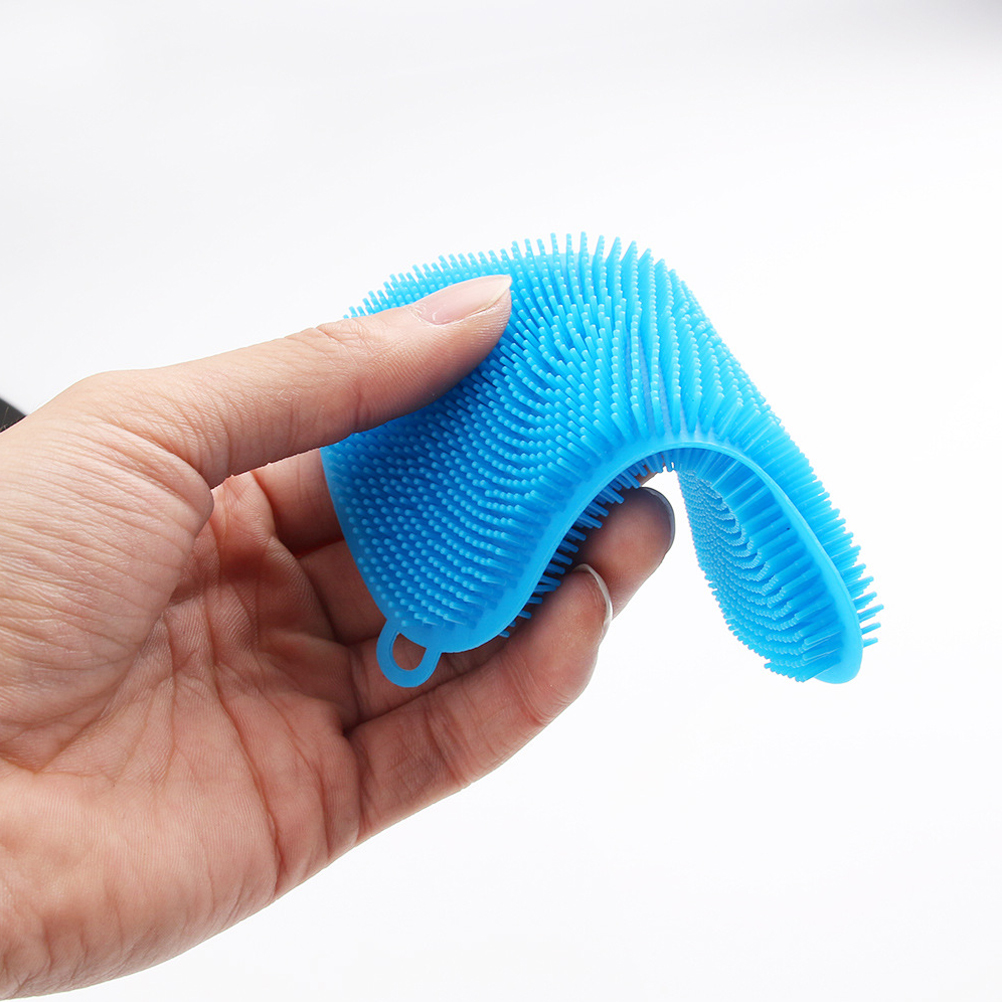 3pcs Cleaning Brushes Silicone Dishwashing Brush Vegetable Fruit Dish Washing Cleaning Brushes Kitchen Accessories