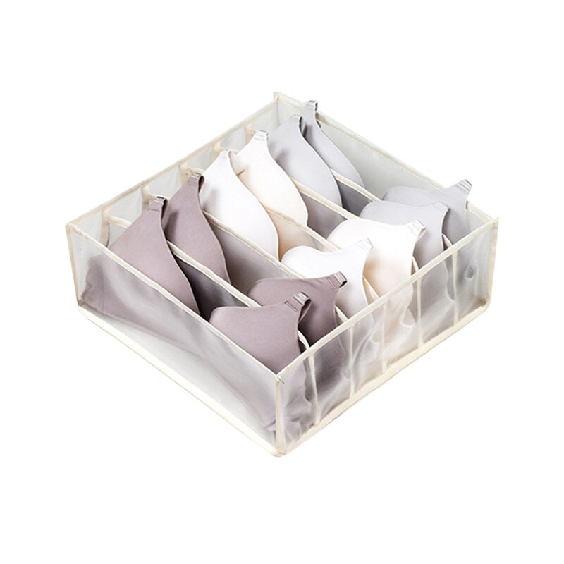 Ondergoed Opbergdoos Met Compartimenten Sokken Bra Underpants Organizer Drawers Divider Opbergdoos Kast Lade Divider: beige-6