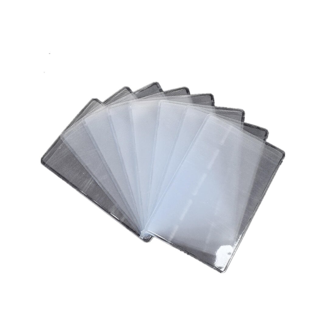 10Pcs PVC ID Card Holder Tire Protector Card Case Student Credit Card Protect Business Card Cover Transparent Protective Cover: transparent