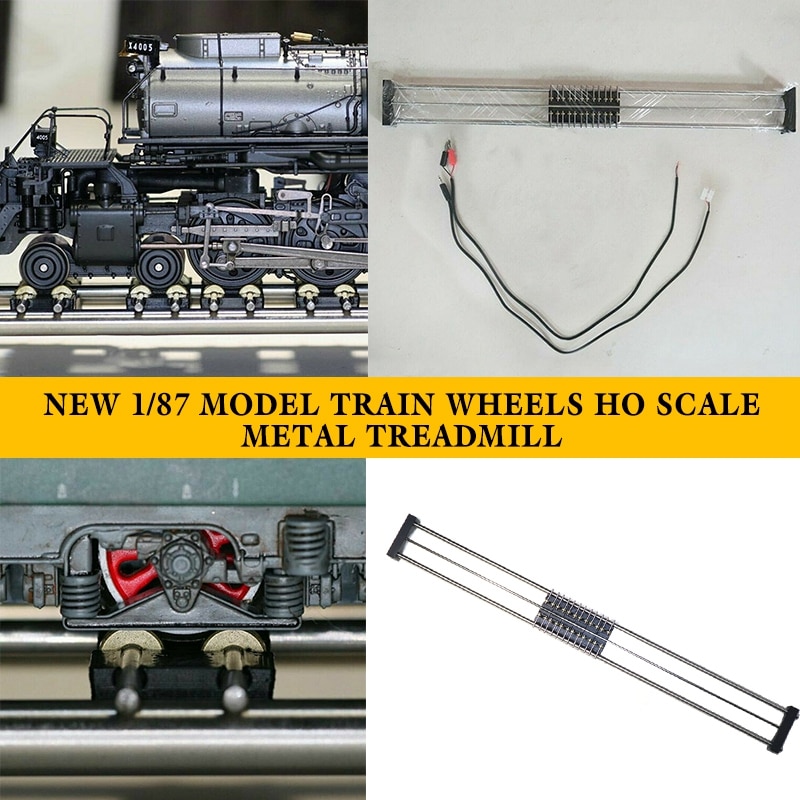 1/87 Model Railway Train Wheels for Ho Scale Metal Treadmill Track Bearing DIY Accessories Parts Set