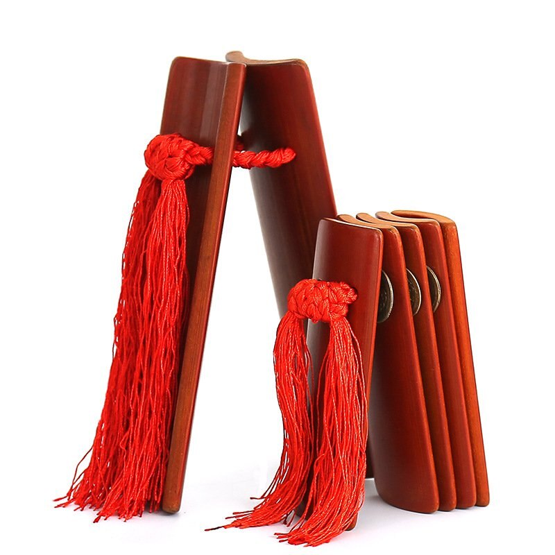 Castagnettes en bambou noir de Style chinois traditionnel, Instrument de musique Wiitty, pour raconter des histoires sur scène: D