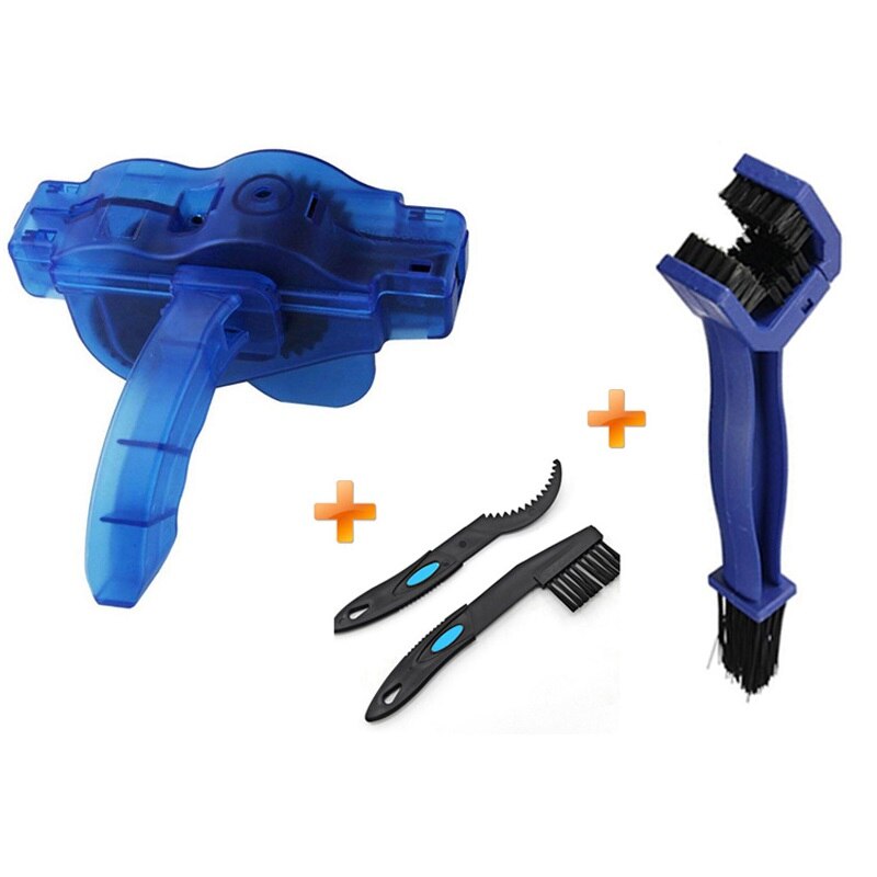 Zk30 Chain Cleaner Scrubber Borstels Mountainbike Wassen Tool Set Fietsen Cleaning Kit Fiets Reparatie Tools Fiets Accessoires: 3Pcs Set