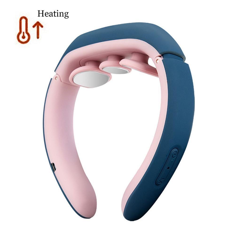 Neck Massager Heating Electric For Neck Relief Pain Cervical Promote Blood Muscle Relaxation Machine Stimulator Tool Circul Y4M2: D