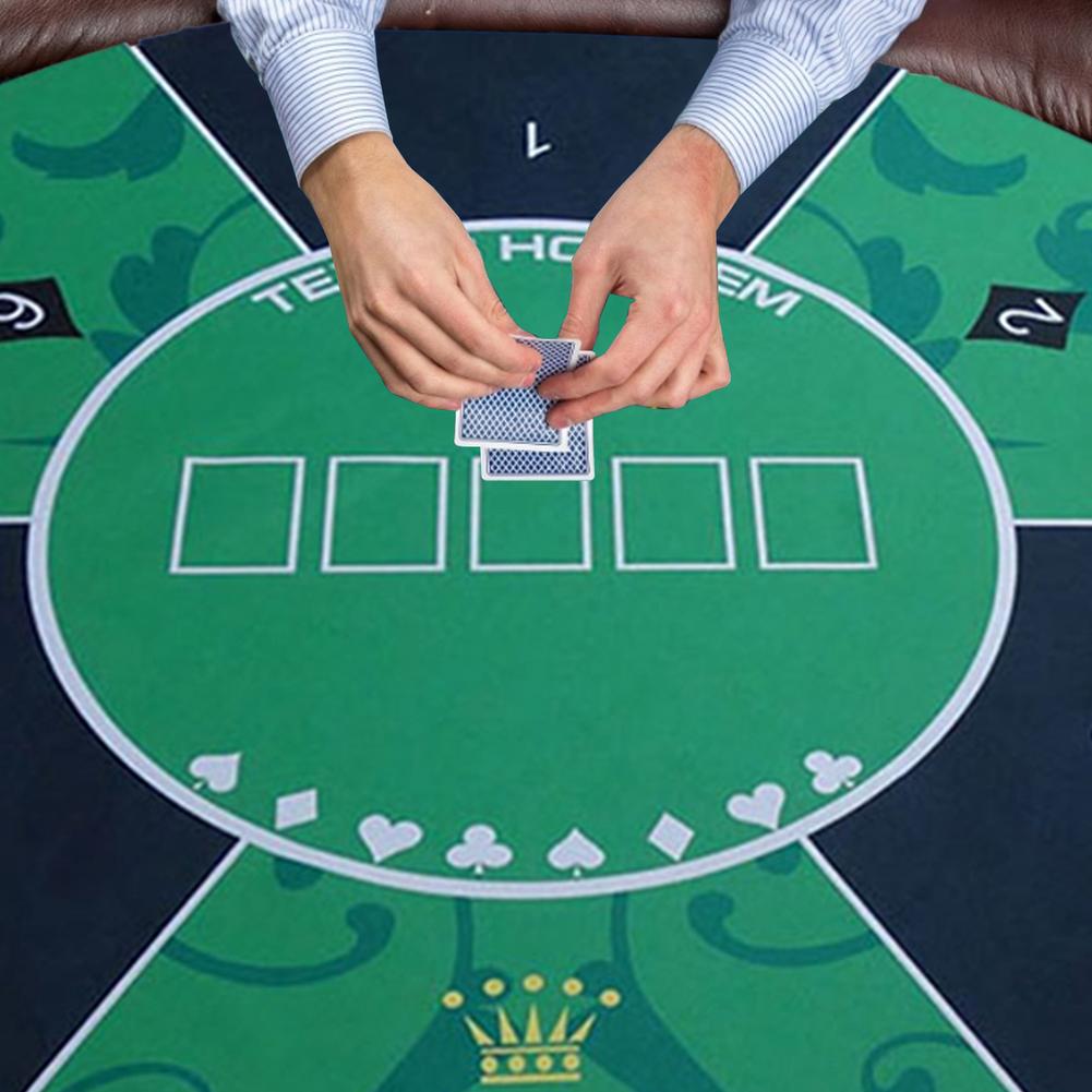 Texas Hold'em Poker Mat Tafelkleed Rubber Poker Mat 1.2M Ronde Tafel Mat Board Game Doek Layouts Poker Accessoires