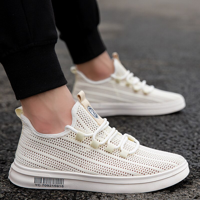 2021 mężczyźni dorywczo klasyczne oddychające buty robić chodzenia moda trampki tendencja wentylacja siatkowa buty lekkie popularne buty zdatność