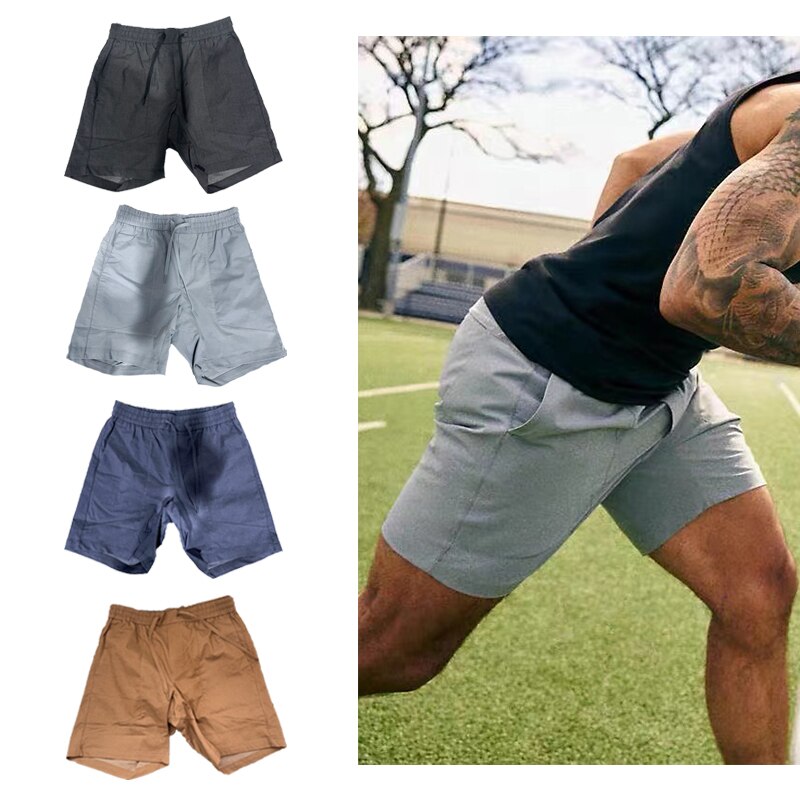 Lulu – Shorts amples pour hommes, printemps et été, sport, Fitness, loisirs, série BOWLINE, outillage à la en plein air, couleur unie