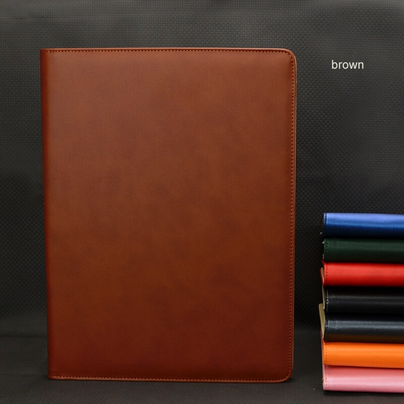 stylish business office PU leather file folder a4 sales agreement menu cover organizer with calculator paper clip 644A