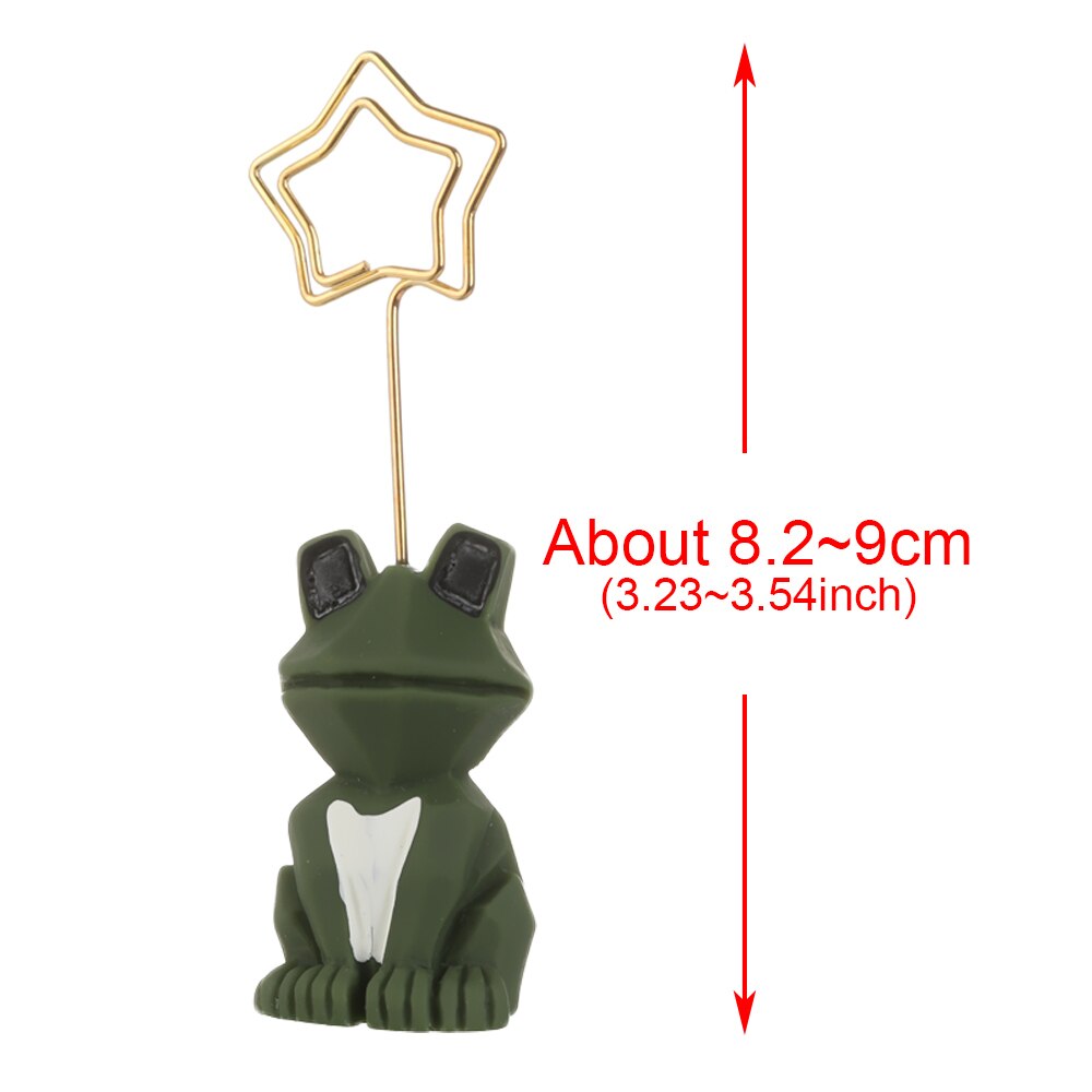 1pc Cute Animal Photo Paper Clip Holder Desk Name Card Memo Clip Wedding Favors Card Decoration Birthday Desk Accessories