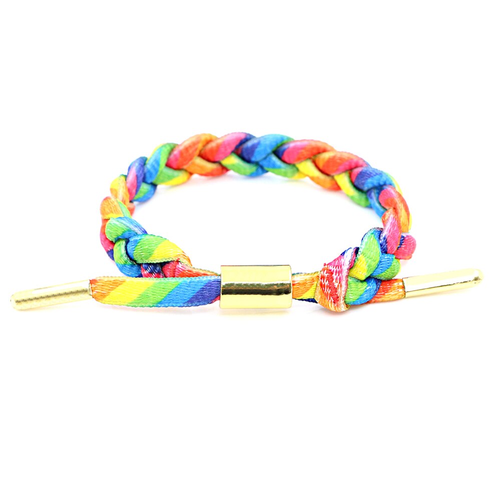 Casual Vrouwen Schoenveters Geweven Armband Temperament Polsband Eenvoudige Armband: Multicolor