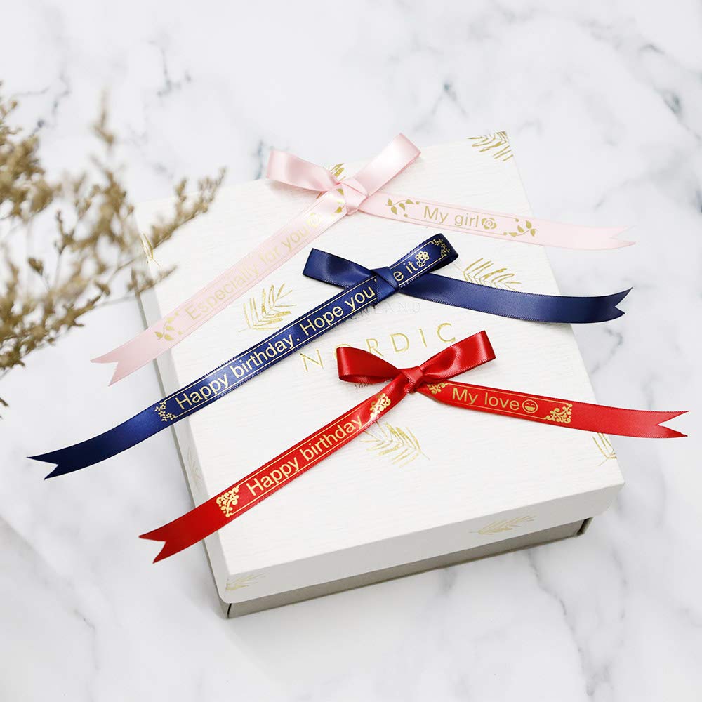 Unismar 3PK 12mm Satin Ribbon Label for Brother RE34 Gold on Pink Label Ribbon Compatible Brother Ptouch Labeler Printer Machine