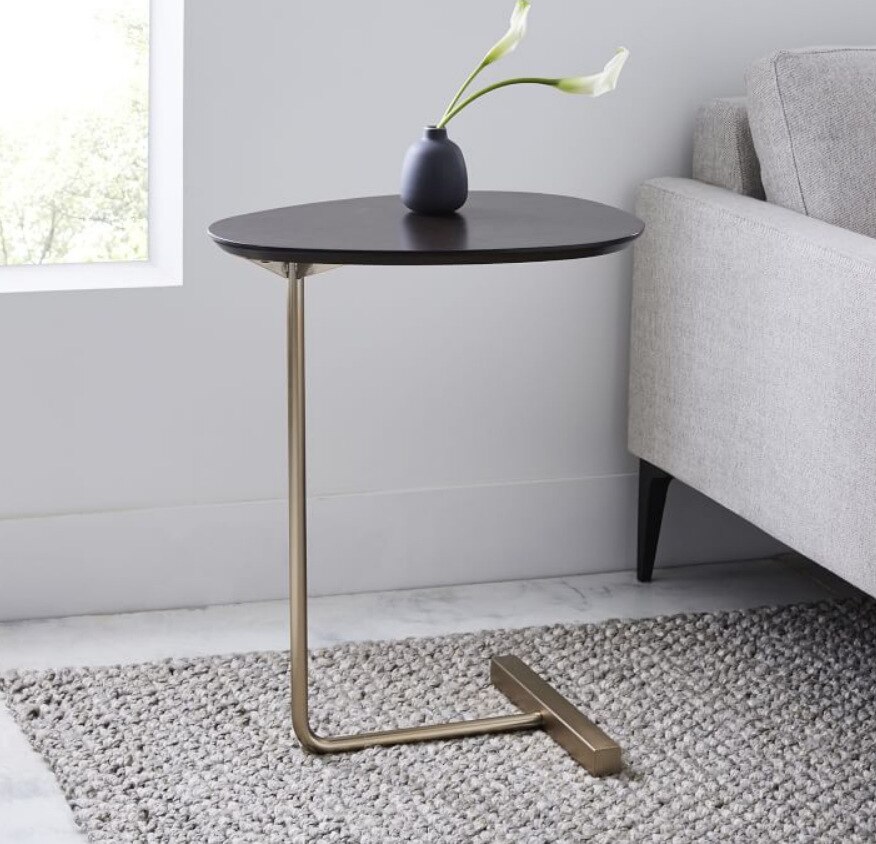 Nordic Iron Art Oval Coffee Table Home Small Coffee Table Bedroom Corner Table Living Room Bedside Reading Table