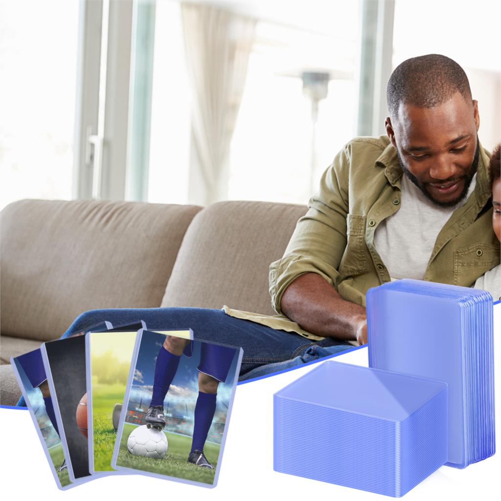 100 Pcs Topload Card Sleeves Transparent Top Loader Card Holders Protectors Thic