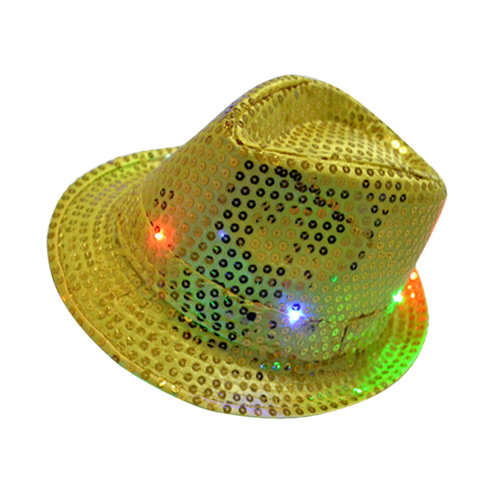 Adult/Kids LED Cap Flashing Light Up Sequins Birthday Masquerade Party Hat Props Women Men Casual Caps NOV99