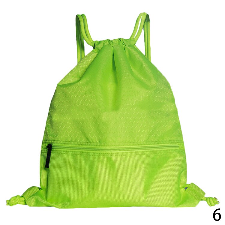 Draagbare heren dames trekkoord rugzak grote capaciteit reistassen kinderen meisjes nylon schoudertas met rits: Groente