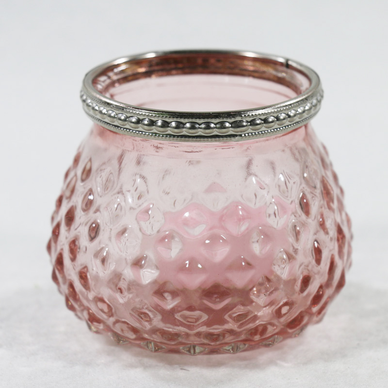 Bunte kerzenhalter glas einstellen kreative dekoration lagerung tasse Bar hochzeit Kerzenlicht-Abendessen romantik: Rosa(M)