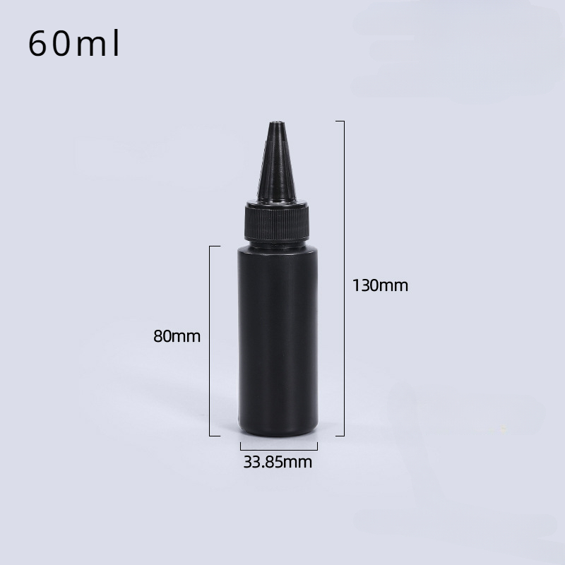 10 Stuks Lege Plastic Zachte Fles Zwarte Hdpe Cilinder Met Draai Puntige Top Lichtdichte Lijmflessen Voor Uv Hars, Lijm, Vloeistoffen: Bruin