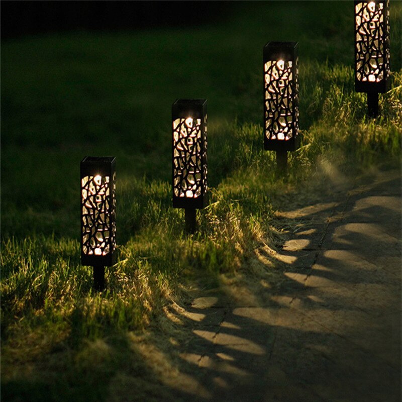 Kerstverlichting Outdoor Achtertuin Decoratie Solar Led Plastic Pathway Licht Draadloze Waterdichte Night Led Solar Lamp Voor Tuin