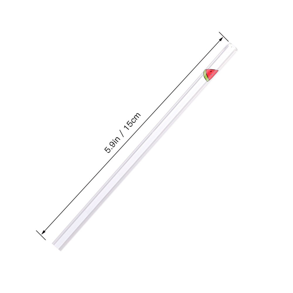 5PCS Straw Transparent Glass Straw Drinking Straw
