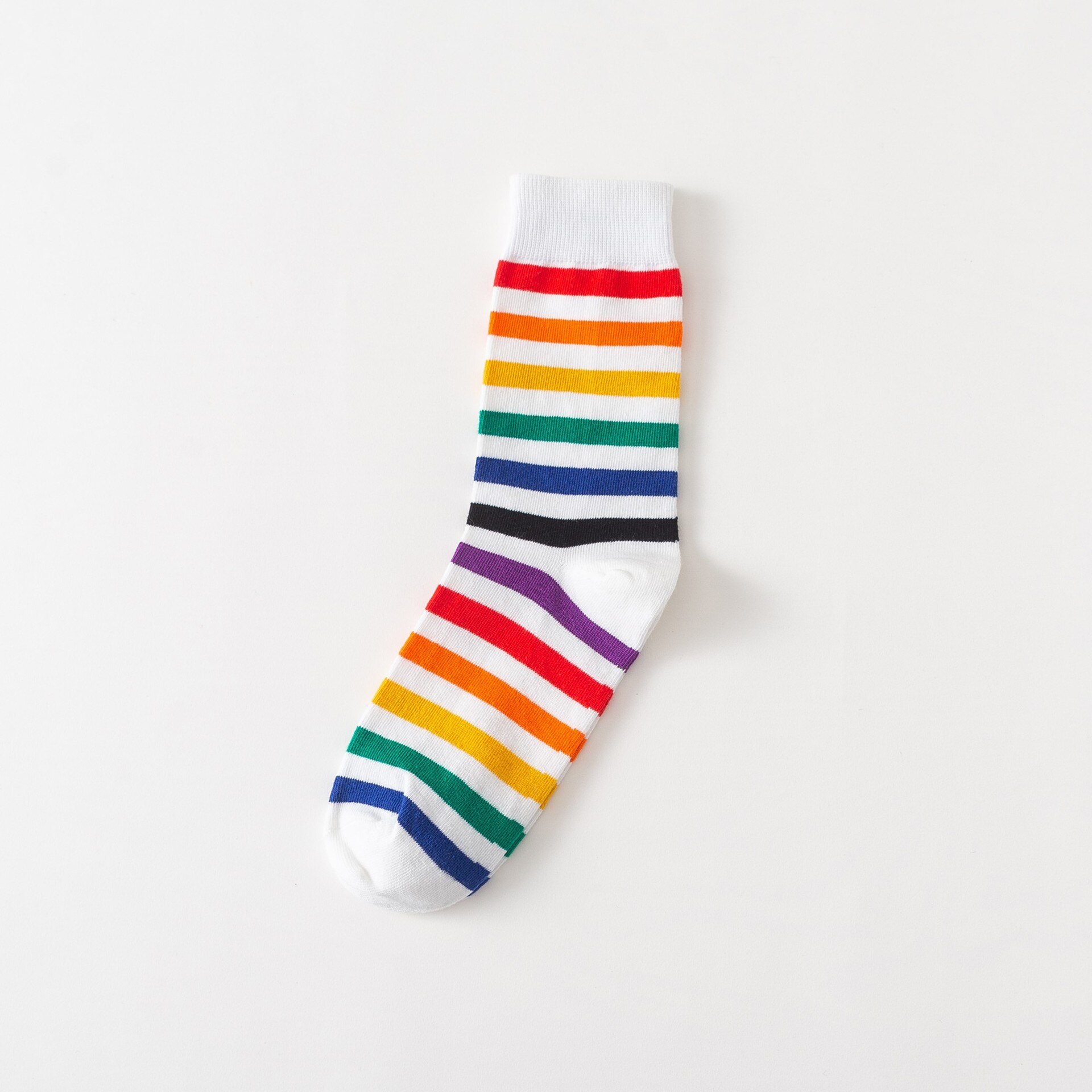 Japanese Cute Rainbow Funny Socks Striped Zebra Rhombus Socks Women Animal Harajuku Women's Socks Interesting Sox: A