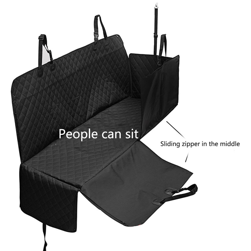 Dog Car Back Seat Cover Car Mat Pet Dog Carrier Cars Rear Waterproof Seat Mat Cushion Protector Mat Non-slip Folding: black