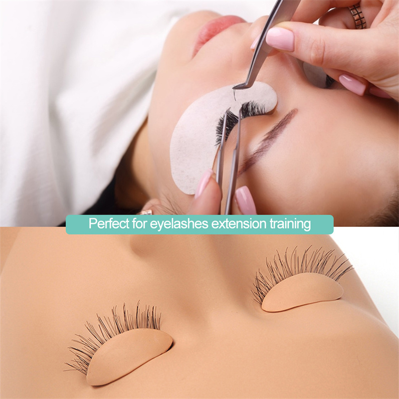 Wimpern Verlängerung Ausbildung Bausatz Silikon Mannequin Modell Kopf Mit Abnehmbare Ersatz Augenlider gepfropft Wimpern Ausbildung Werkzeug