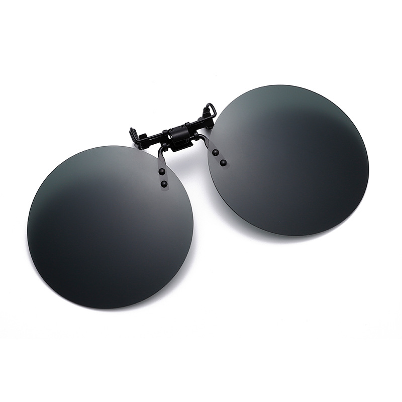Uv400 clip-on lenzen Anti-reflecterend gepolariseerde clip-on lenzen Randloze clip-on zonnebril voor dagelijks nachtelijk rijden: Zilver