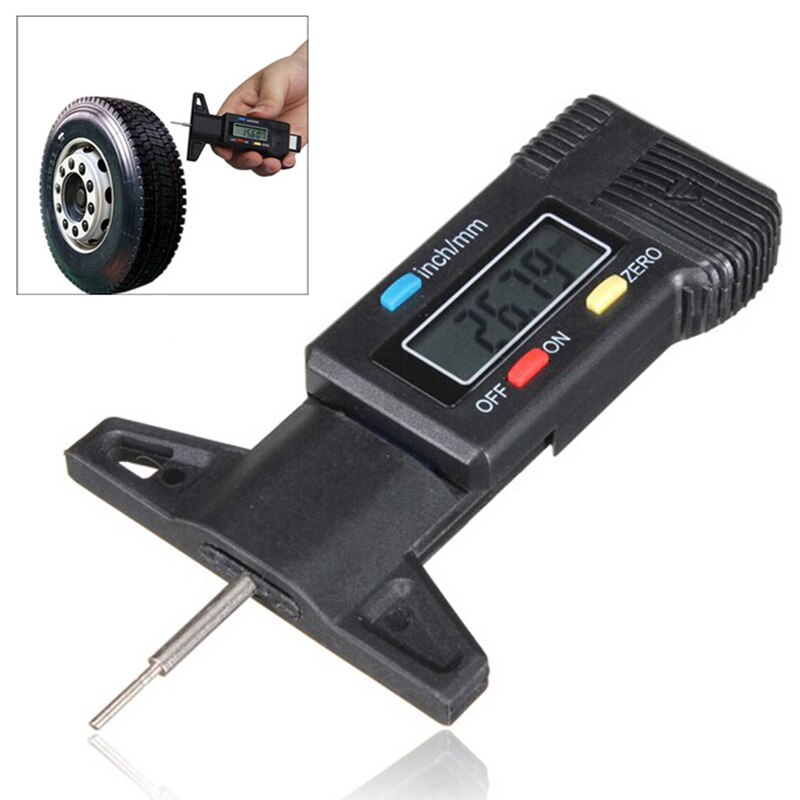 0-25.4mm digital depth Measuring Tool Electronic Digital depth gauge caliper tread depth gauge LCD Tyre tread gauge For Car