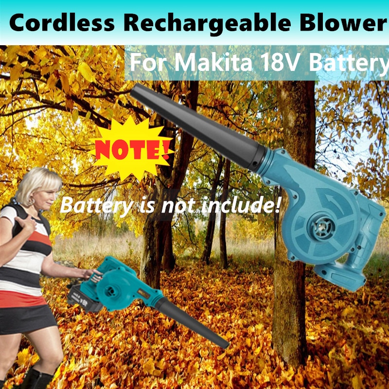 18V Cordless Rechargeable Blower For Makita Battery Adjustment Blower Air Flow Vacuum Cleaner Electric Power Tools