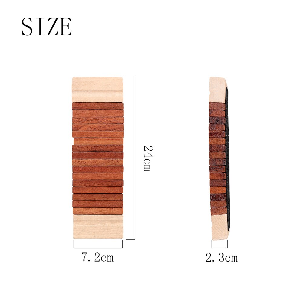 Rosewood Musical Instrument Wooden Tooth-wood Sounder Castanets Percussion Instrument: Dark color