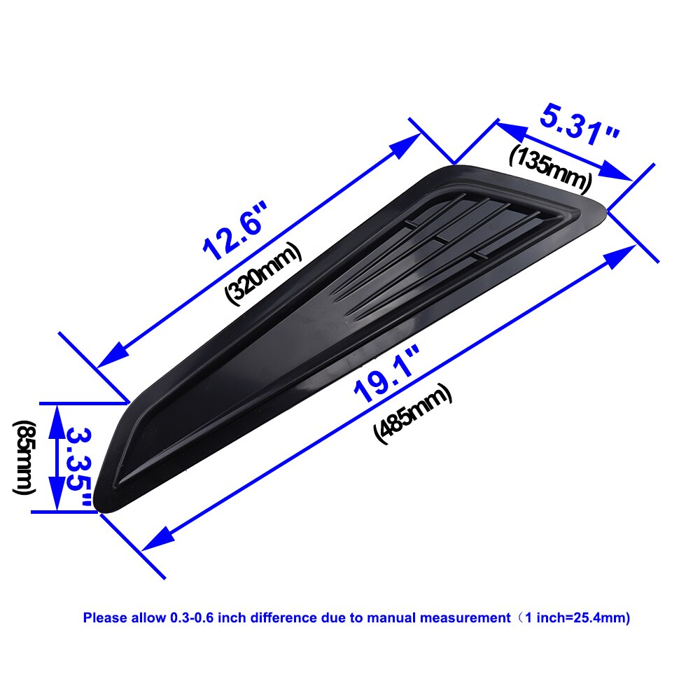Universal Car Air Intake Bonnet Hood Vents Scoop Decoratieve Deksel Abs Plastic Fit Voor Chevy Camaro 1LT ls Rs