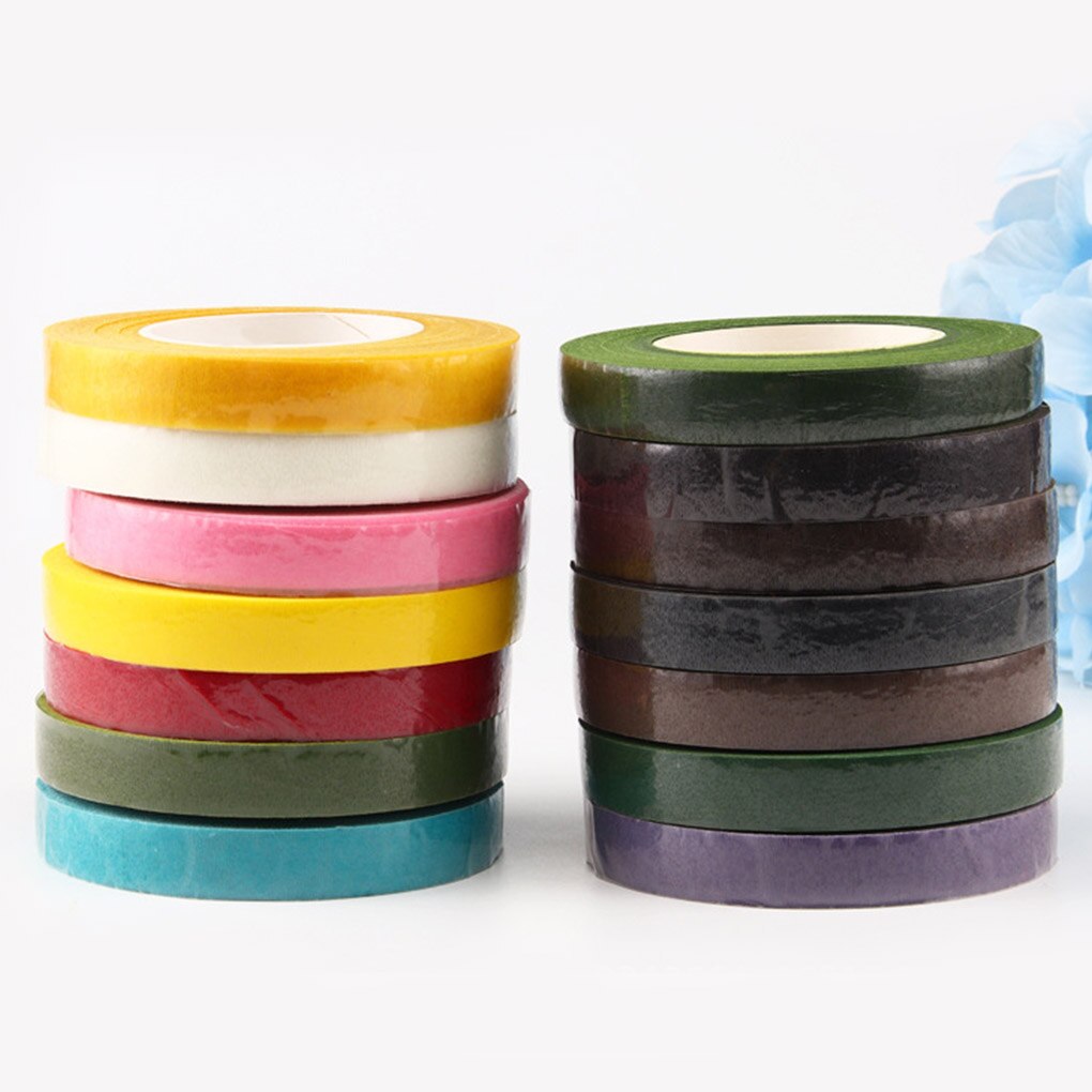 1 Roll Colorful Tape DIY Artificial Flowers Wraps Paper Adhesive Floral Stem Garland Decoration Tape