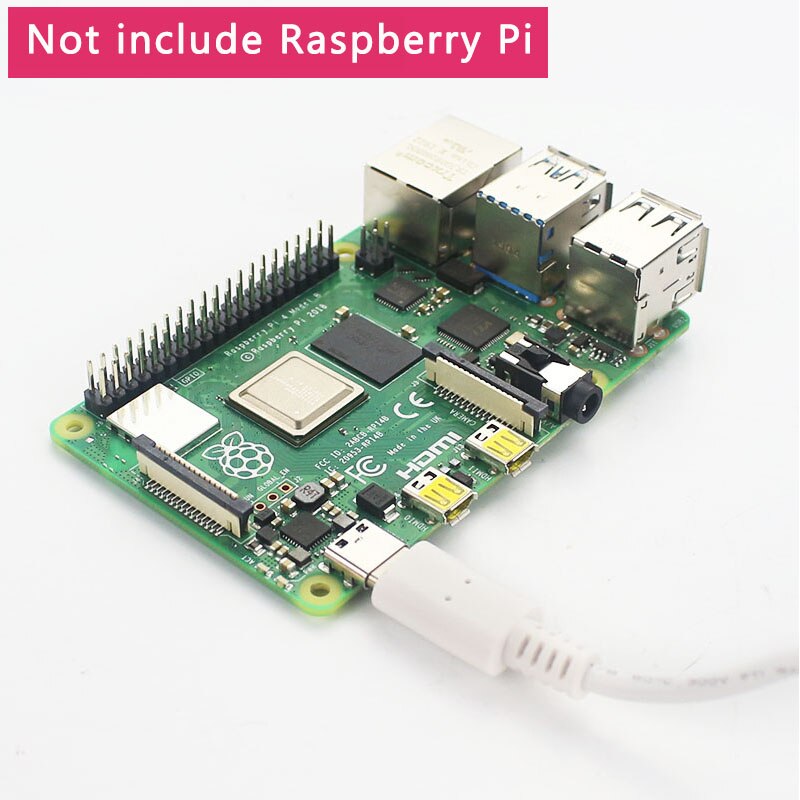 Official Original Raspberry Pi 4 Power Supply 5V 3A USB-C White Power Charger Power Adapter for Raspberry Pi 4 Model B 1G/2G/4G