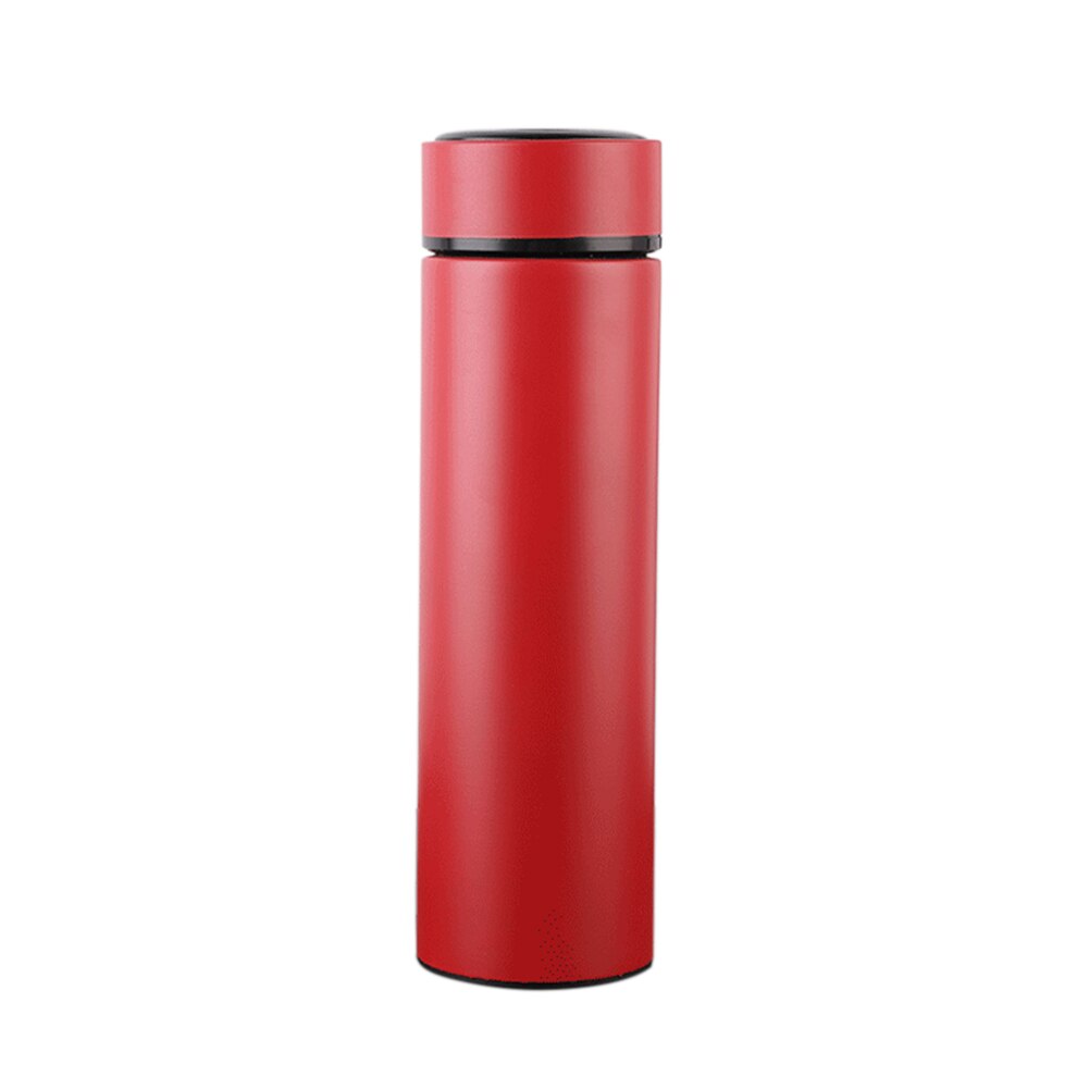 Termo de acero inoxidable de 500ml, botella térmica portátil, jarra de café con aislamiento al vacío, botella de agua para viajes al aire libre, taza para escalada: Rojo