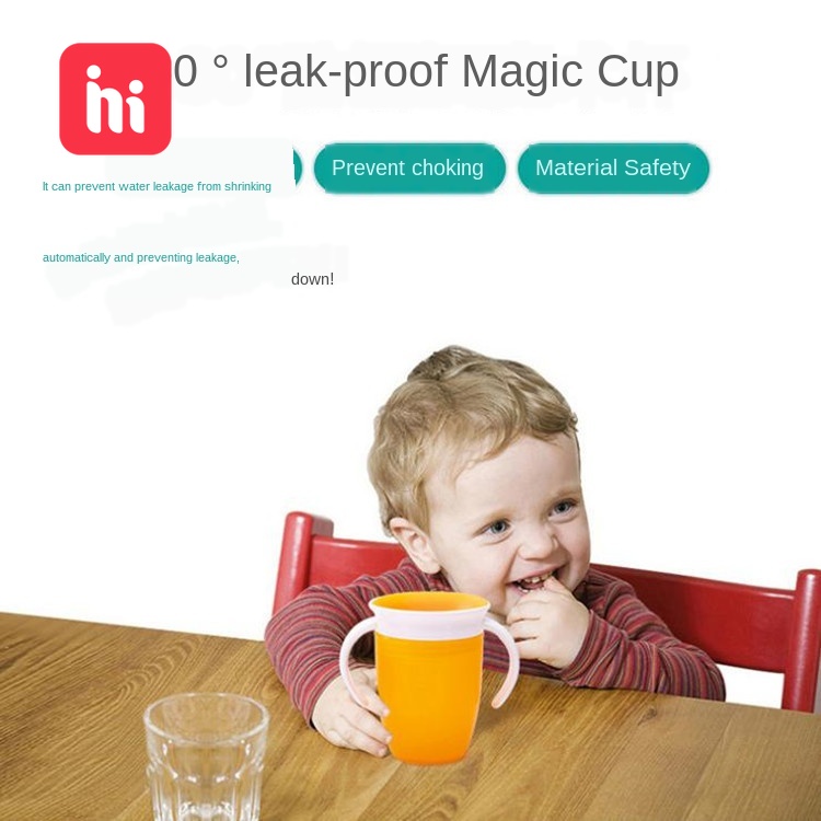 Bébé tasses peuvent être tournées tasse magique bébé apprentissage tasse à boire étanche enfant eau tasse bouteille 240ml copos apprentissage tasse bébé tasse