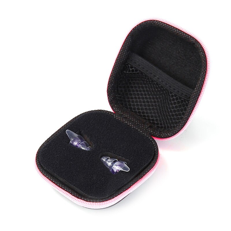 Tapones para los oídos reutilizables DJ, barra para dormir, con cancelación de ruido, de silicona suave, con paquete de tapones para los oídos: Pink