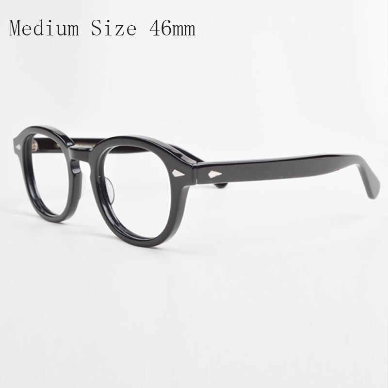 Johnny Depp Optische Brillen Brilmontuur Mannen Met Case & Box Computer Recept Lemtosh Stijl Glazen Frame Voor Mannelijke: YQ550 Black 46mm