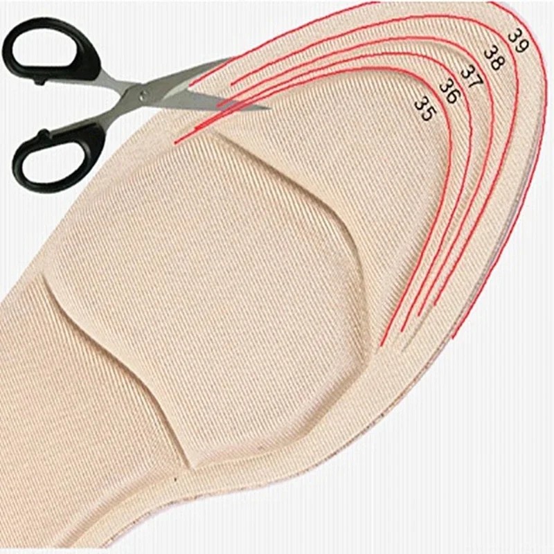 2/4 pezzi tacco alto sottopiede in Memory Foam inserti tallone Post posteriore traspirante antiscivolo per scarpe da donna solette di supporto per arco di scarpe